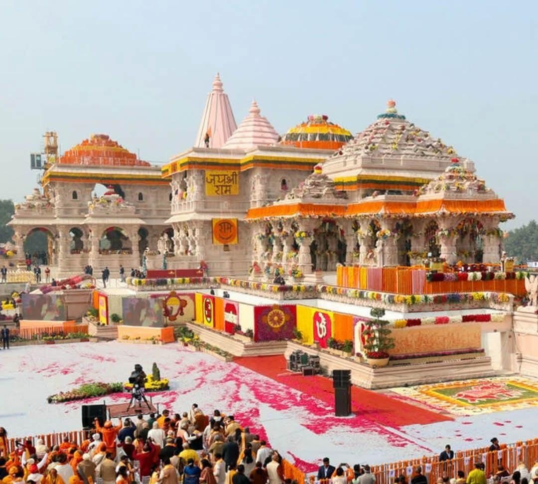 Ayodhya Ram Mandir decorated for cultural event