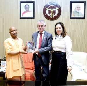 CM Yogi Adityanath meeting Canadian High Commissioner for investment discussion in Lucknow