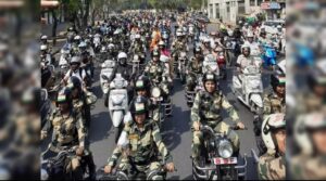 CM Yogi Adityanath flagging off QRT bikes for UP Police in Lucknow