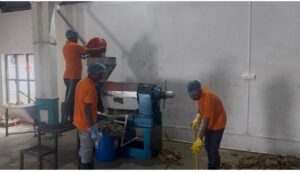 लखीमपुर के युवा उद्यमी उमंग शुक्ला अपनी सरसों तेल आयल मिल में काम करते हुए