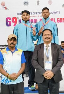 Lucknow players winning bronze medal in SGFI National Games 2026