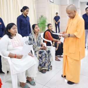 

CM Yogi Adityanath meeting people during Janata Darshan in Lucknow
