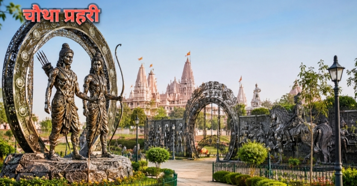 अयोध्या में बनने वाले लव-कुश पार्क का कलात्मक प्रतीकात्मक दृश्य
