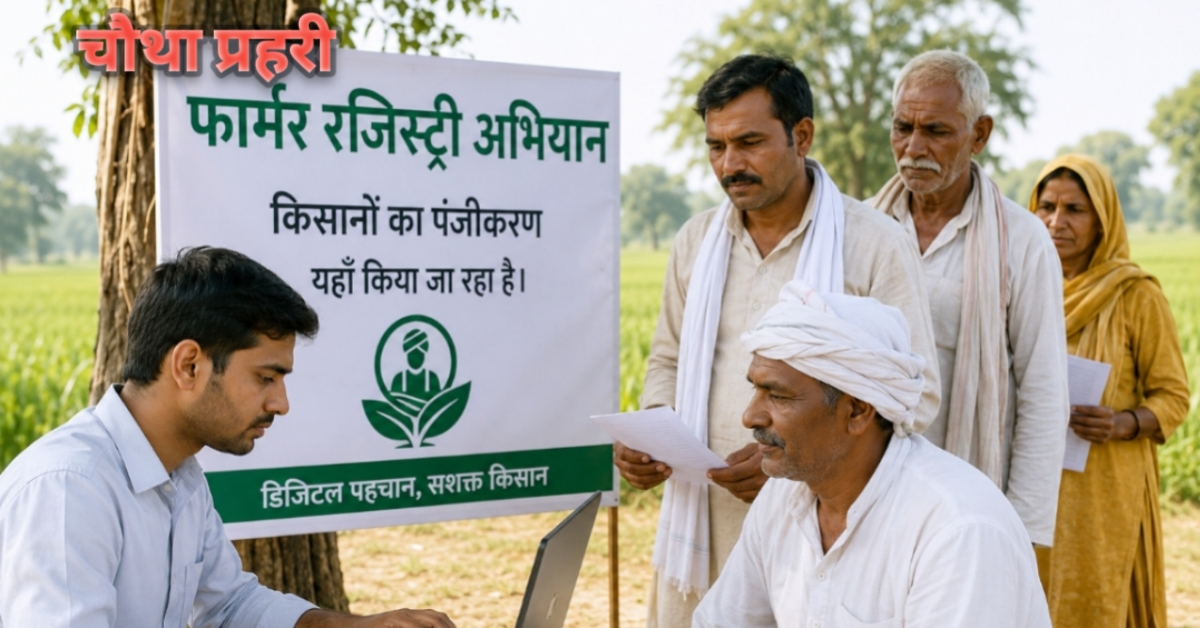 फार्मर रजिस्ट्री अभियान की शुरुआत का प्रतीकात्मक दृश्य