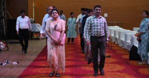 लखनऊ में AKTU के 24वें दीक्षांत समारोह के लिए सजा पंडित अटल बिहारी वाजपेयी सभागार