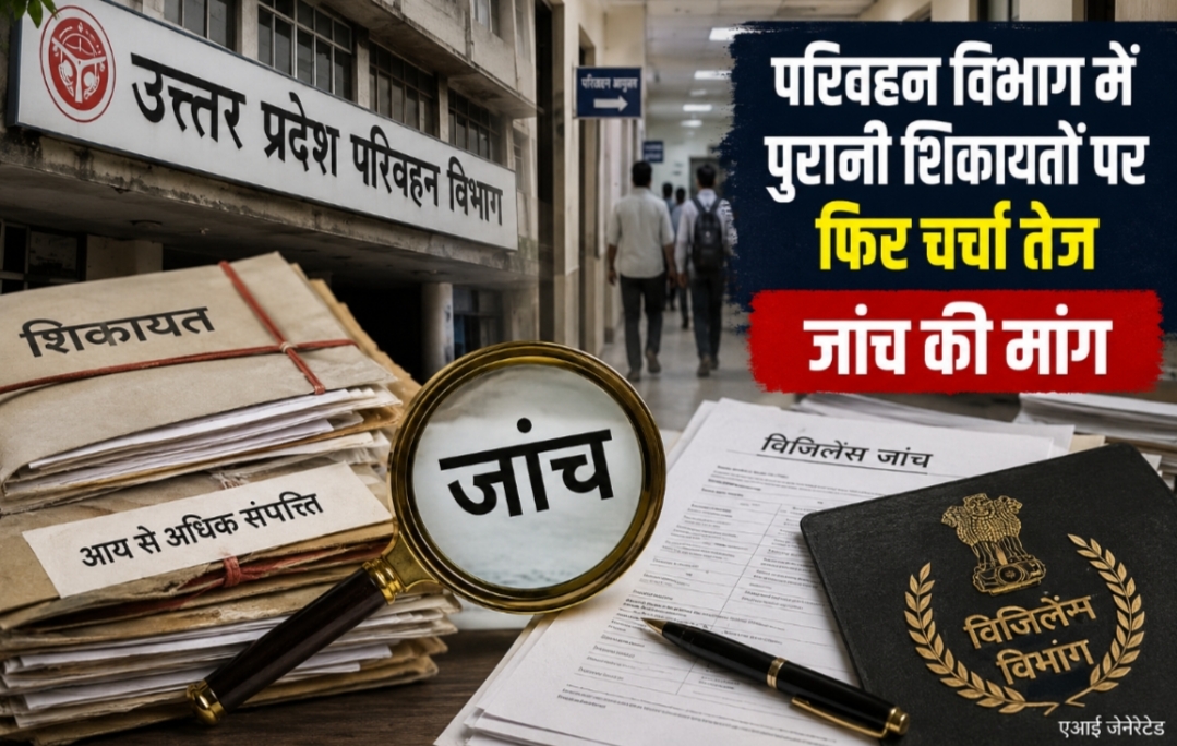 यूपी परिवहन विभाग में आय से अधिक संपत्ति के मामलों की जांच की मांग को दर्शाती एआई जेनरेटेड सांकेतिक तस्वीर